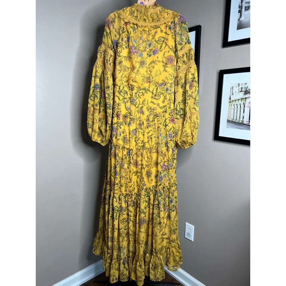 Free People Cassis Printed Chiffon Dress - Picture 7 of 10